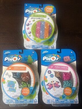 Kids Building Beads Set - Assorted Glitter and Pastel Colors